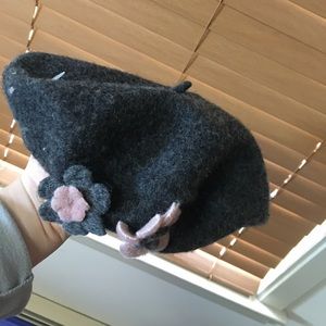 Grey Wool Beret